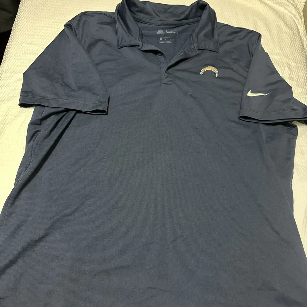 Los Angeles Chargers Nike NFL On Field Apparel Dri-Fit Polo Men's Navy Size XL
